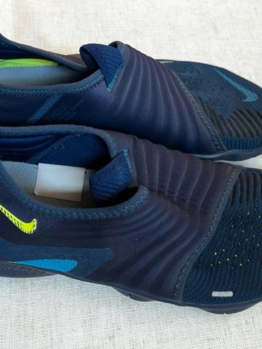 Nike Free RN Flyknit 3.0 Midnight Navy Volt Men's Size